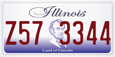 IL license plate Z573344