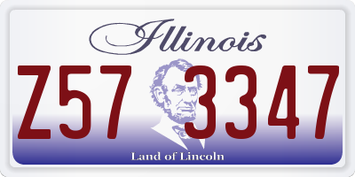 IL license plate Z573347