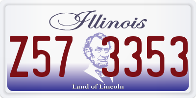 IL license plate Z573353