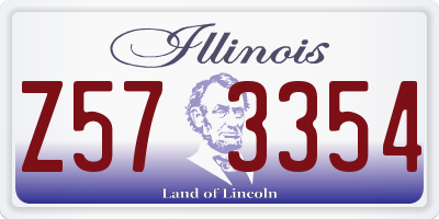 IL license plate Z573354