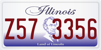 IL license plate Z573356