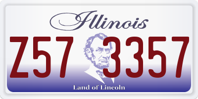 IL license plate Z573357