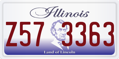 IL license plate Z573363