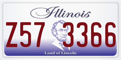 IL license plate Z573366