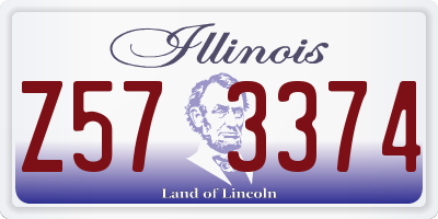 IL license plate Z573374
