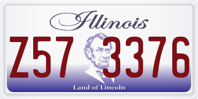 IL license plate Z573376