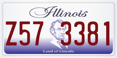IL license plate Z573381