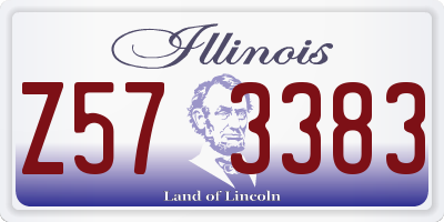 IL license plate Z573383
