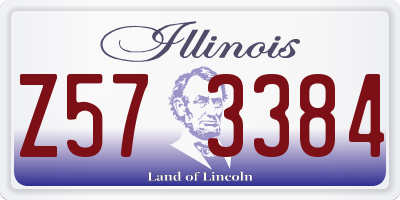 IL license plate Z573384