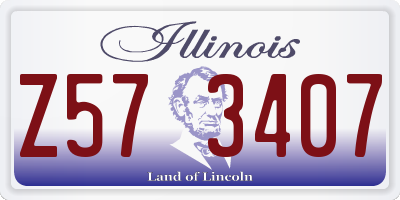 IL license plate Z573407