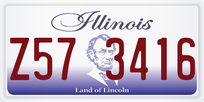 IL license plate Z573416