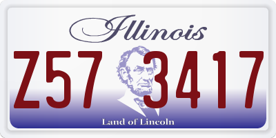 IL license plate Z573417