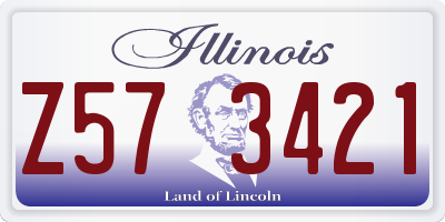 IL license plate Z573421