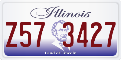 IL license plate Z573427