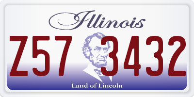 IL license plate Z573432