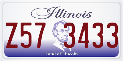 IL license plate Z573433