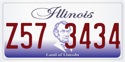 IL license plate Z573434