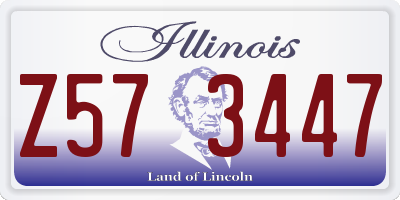 IL license plate Z573447