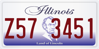 IL license plate Z573451