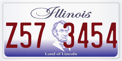 IL license plate Z573454