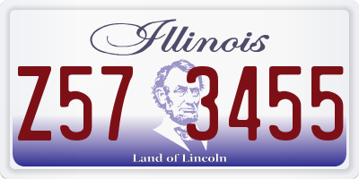 IL license plate Z573455