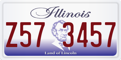 IL license plate Z573457
