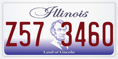 IL license plate Z573460