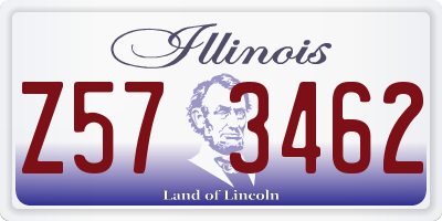 IL license plate Z573462
