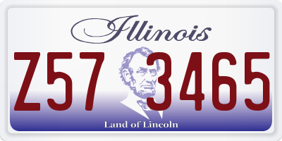 IL license plate Z573465