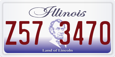 IL license plate Z573470
