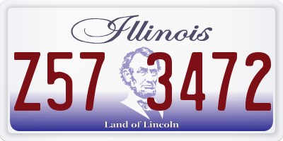 IL license plate Z573472