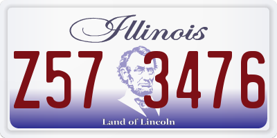 IL license plate Z573476