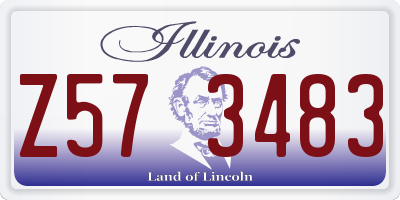 IL license plate Z573483