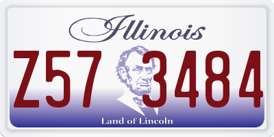IL license plate Z573484