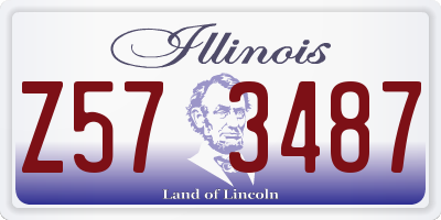 IL license plate Z573487