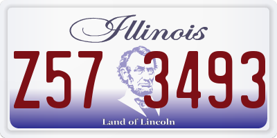 IL license plate Z573493