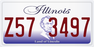 IL license plate Z573497