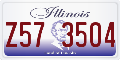 IL license plate Z573504