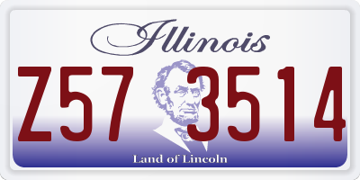 IL license plate Z573514