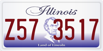 IL license plate Z573517