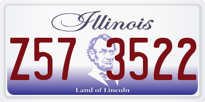 IL license plate Z573522