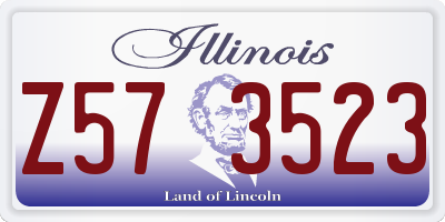 IL license plate Z573523