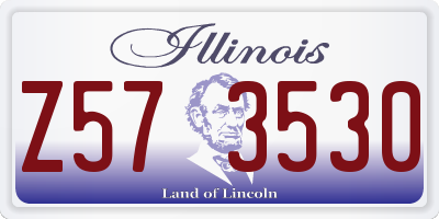 IL license plate Z573530