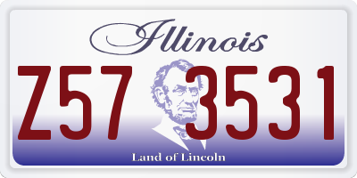 IL license plate Z573531