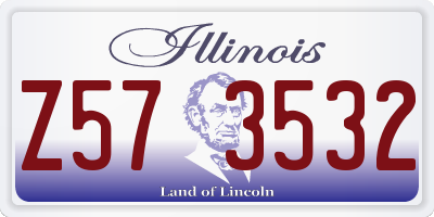 IL license plate Z573532