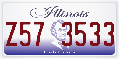 IL license plate Z573533