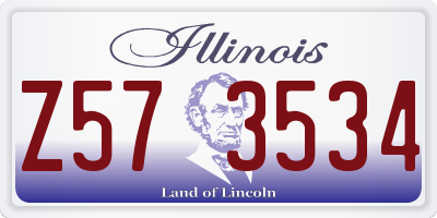 IL license plate Z573534