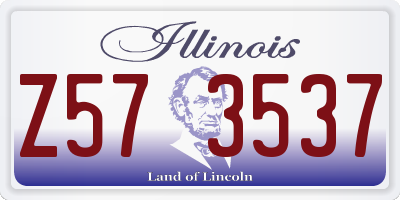 IL license plate Z573537
