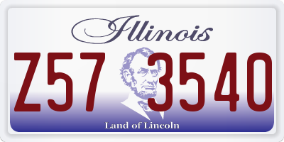 IL license plate Z573540