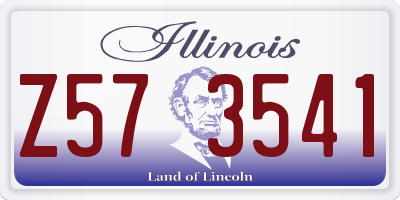 IL license plate Z573541